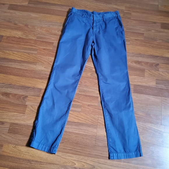 Save Khaki Men's 100% Cotton Twill Lightweight Trousers Pants Size 31 Blue New - Picture 3 of 9